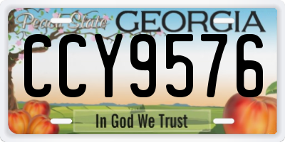 GA license plate CCY9576