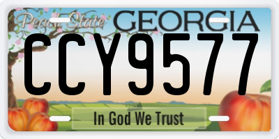 GA license plate CCY9577