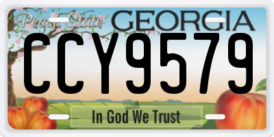 GA license plate CCY9579