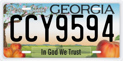 GA license plate CCY9594