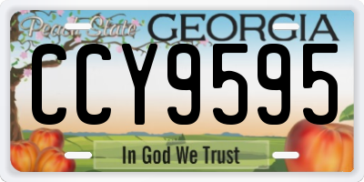GA license plate CCY9595