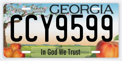 GA license plate CCY9599