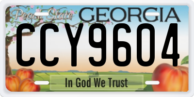 GA license plate CCY9604