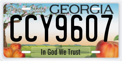 GA license plate CCY9607