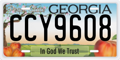 GA license plate CCY9608