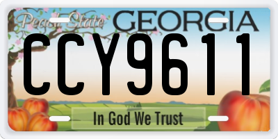 GA license plate CCY9611