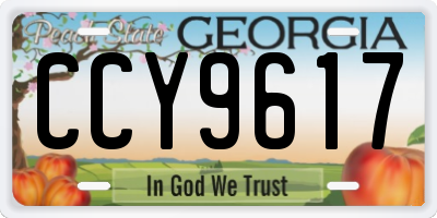GA license plate CCY9617