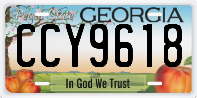 GA license plate CCY9618
