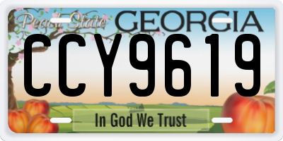 GA license plate CCY9619