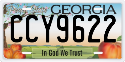 GA license plate CCY9622