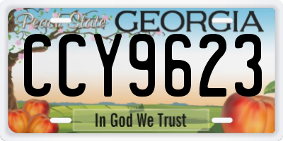 GA license plate CCY9623