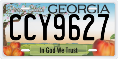 GA license plate CCY9627