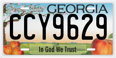 GA license plate CCY9629