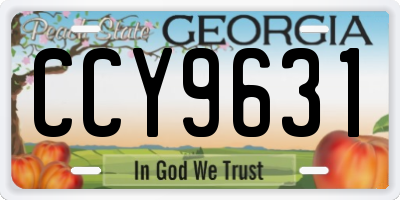GA license plate CCY9631