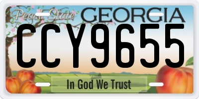 GA license plate CCY9655