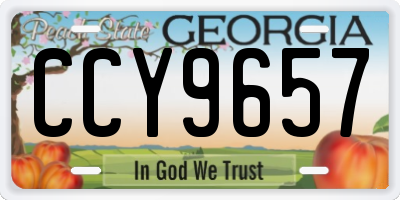 GA license plate CCY9657