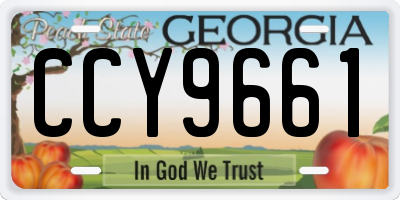 GA license plate CCY9661