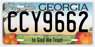 GA license plate CCY9662