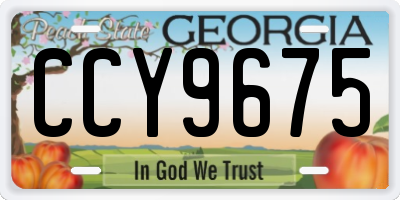 GA license plate CCY9675