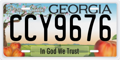 GA license plate CCY9676