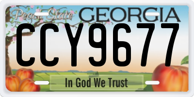 GA license plate CCY9677