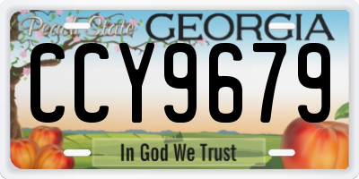 GA license plate CCY9679