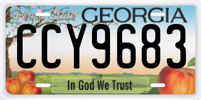 GA license plate CCY9683