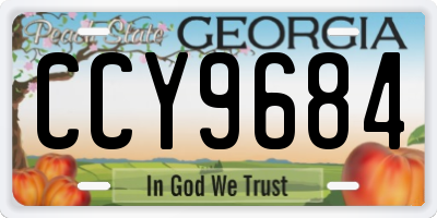 GA license plate CCY9684