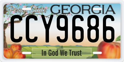 GA license plate CCY9686