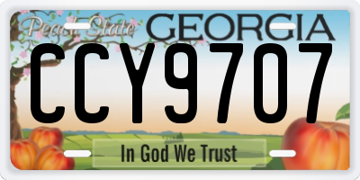 GA license plate CCY9707