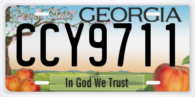 GA license plate CCY9711