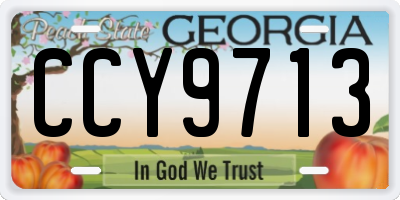 GA license plate CCY9713