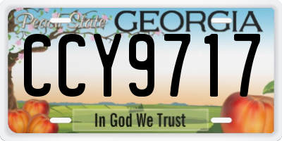 GA license plate CCY9717
