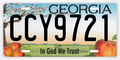 GA license plate CCY9721