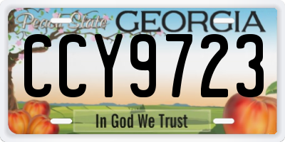 GA license plate CCY9723