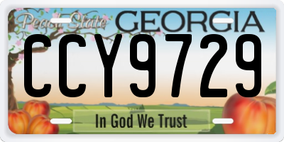 GA license plate CCY9729