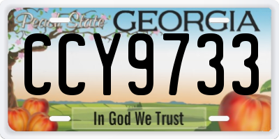 GA license plate CCY9733