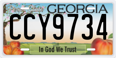 GA license plate CCY9734