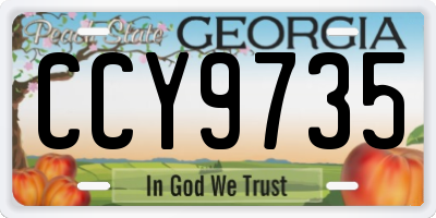 GA license plate CCY9735