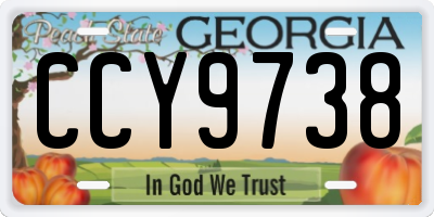 GA license plate CCY9738