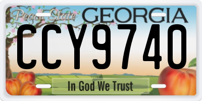 GA license plate CCY9740