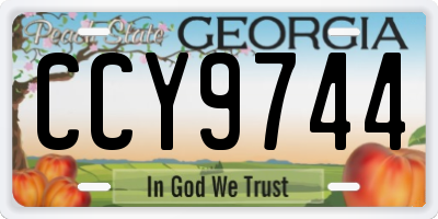 GA license plate CCY9744