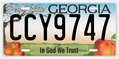 GA license plate CCY9747