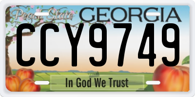 GA license plate CCY9749