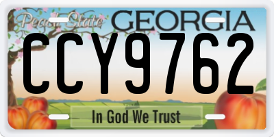 GA license plate CCY9762