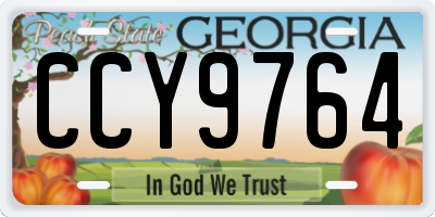 GA license plate CCY9764