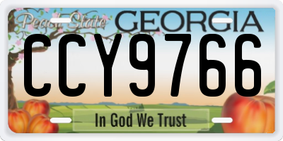 GA license plate CCY9766