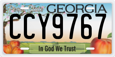 GA license plate CCY9767