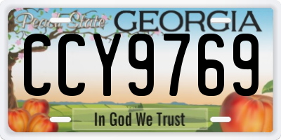 GA license plate CCY9769