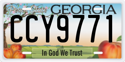 GA license plate CCY9771